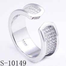 Personalisierte Micro Einstellung Zirkonia 925 Silber Ring (S-10149)